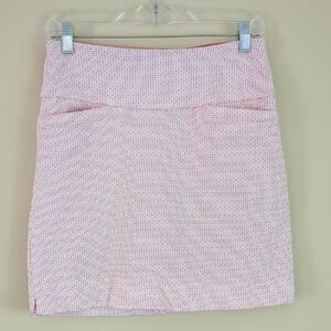 Small S.C.&Co. Coral Pink And White Pull On Skort Golf